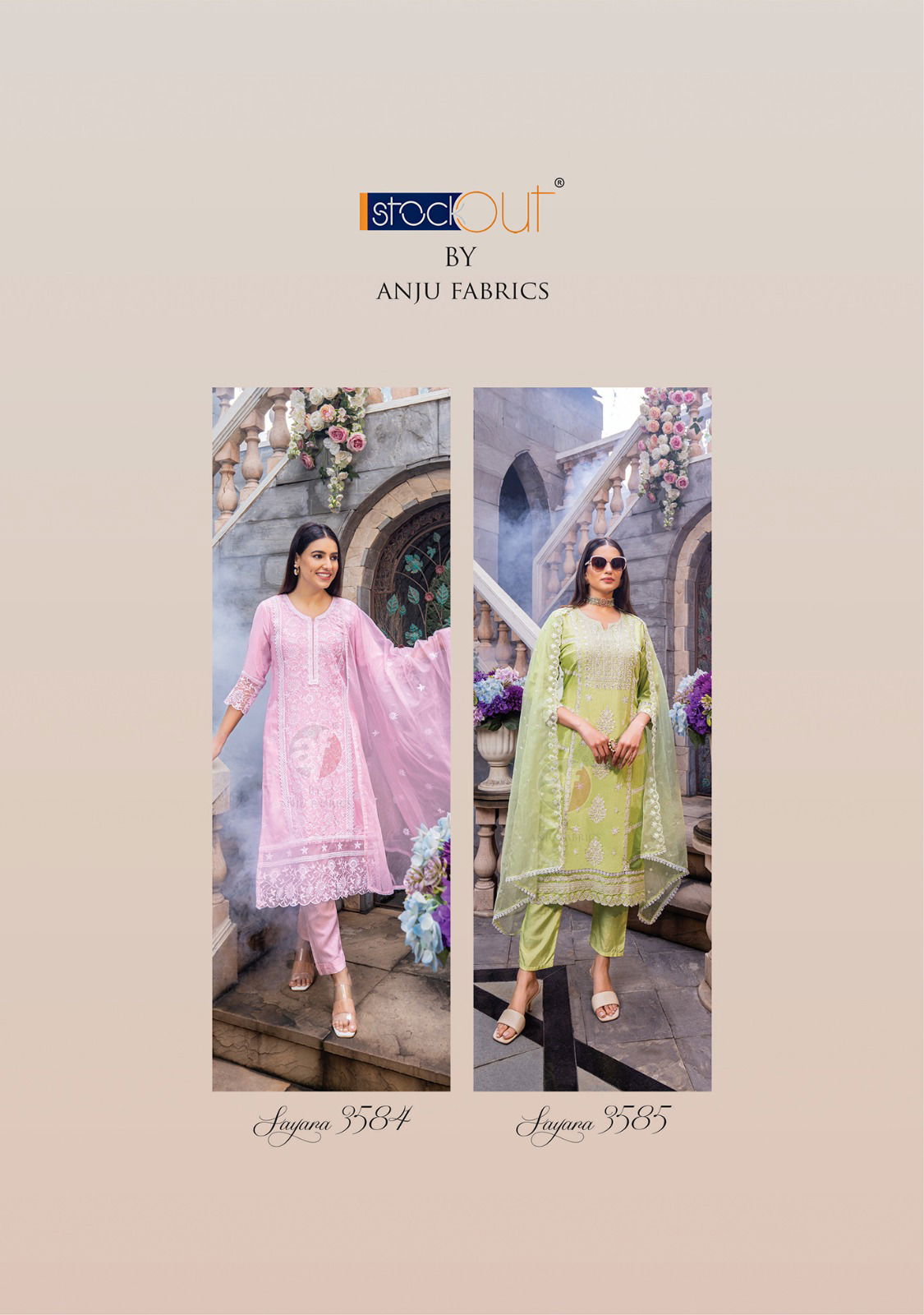 Sayara By Af Designer Muslin Embroidery Kurti With Bottom Dupatta Wholesale Price In Surat
